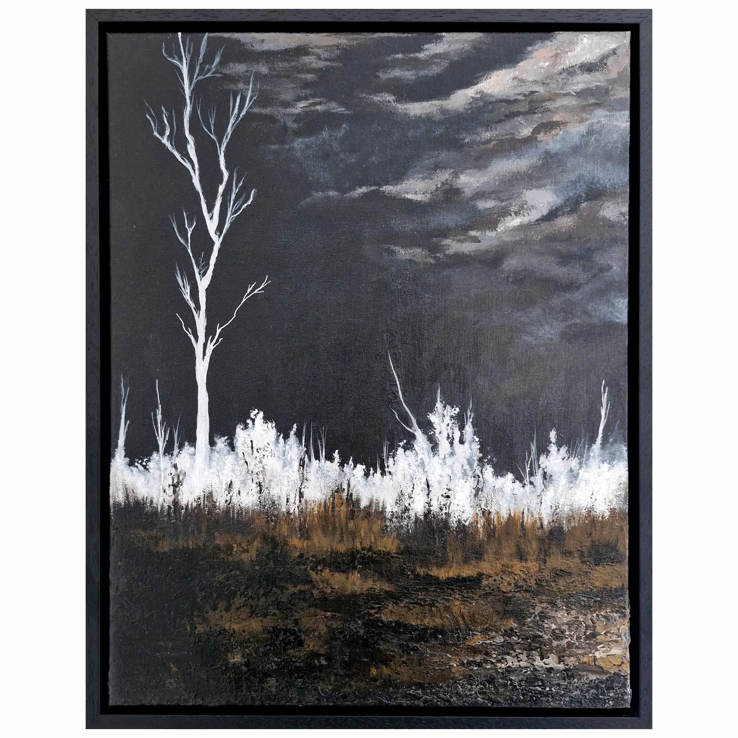 Midnight Reverie - Abstract Art Landscape Painting — Rita Saf Design